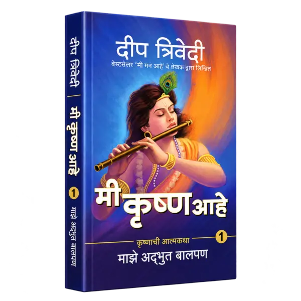 Mi Krushna Aahe — 3D book cover